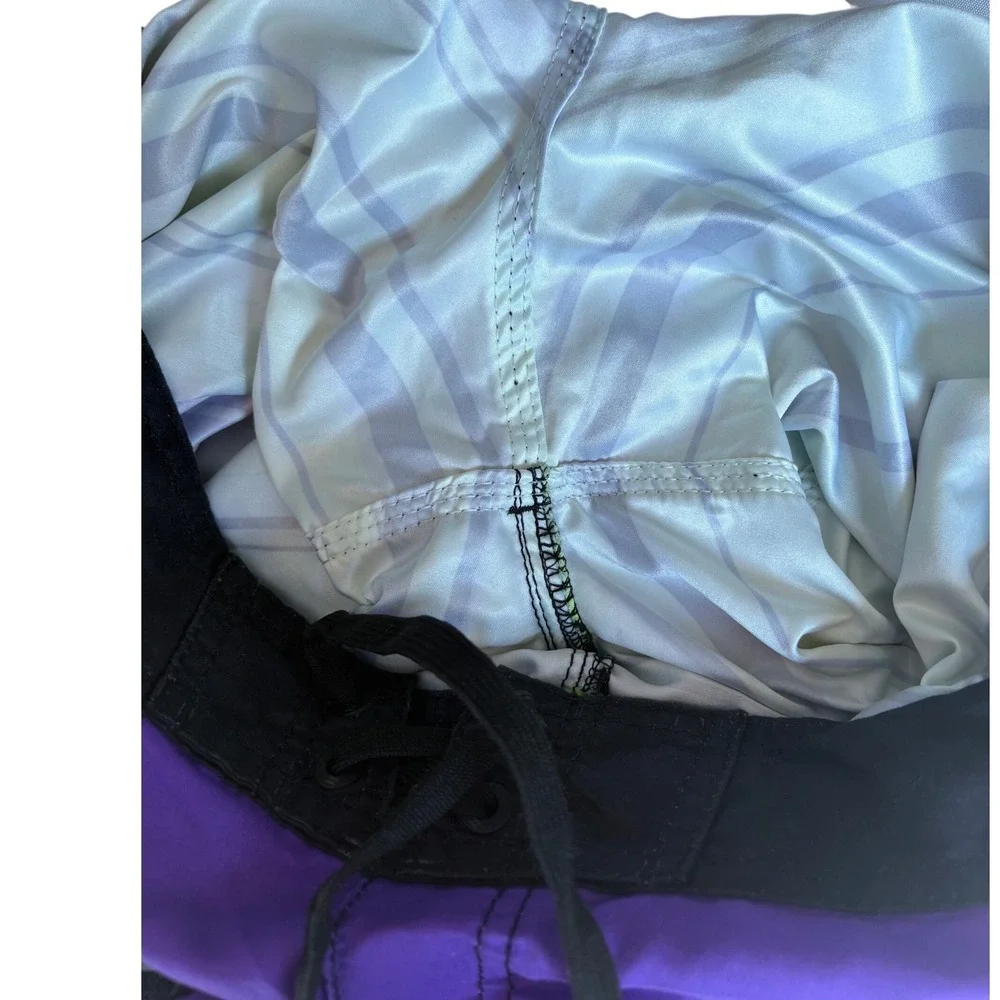 Billabong Striped Board Shorts Men's Size 38 Purple Green Surf Swim‎ Trunks